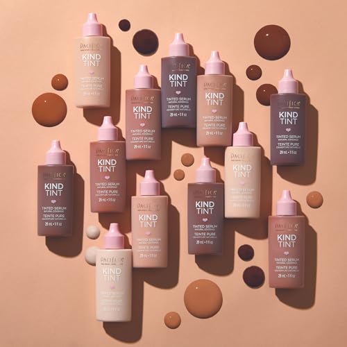 Pacifica Tinted Moisturizer – Kind Tint Serum, Lightweight Hydrating Foundation with Vegan Collagen & Hyaluronic Acid for Dewy Glow, Buildable Coverage, Vegan, 1 fl oz (Shade 22)