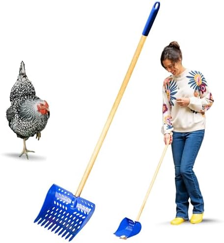 The Coop Scoop® 2-in-1 Chicken Poop Scooper & Rake – Durable Sand Sifting Litter Shovel for Chicken Coops & Small Farm Animals