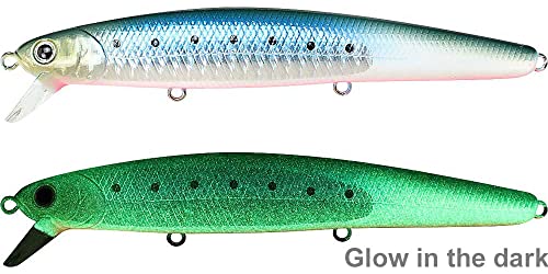 LUCKY CRAFT Flashminnow 110 (749 Super Glow OB CherryDine), Surf Fishing Lure