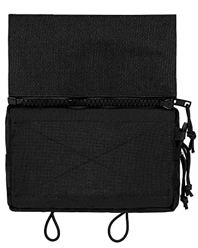 OneTigris Tactical Drop Pouch, Dangler Pouch PLUS1S Admin Pouch Tactical Tool Pouch with Hook and Loop Panel for Tactical Vest Chest Rig Plate Carrier Tactical Gear