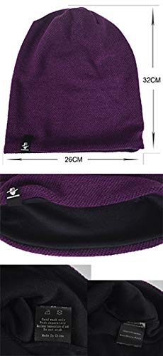VECRY Mens Slouchy Beanie Knit Skull Cap Long Baggy Hip-hop Winter Summer Hat B305 (Navy)