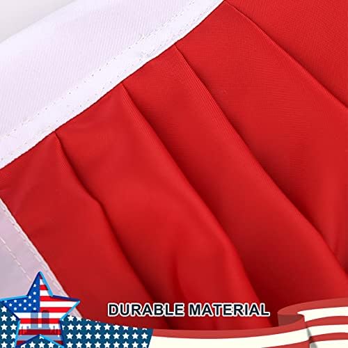 4th of July Flags Decorations Outdoor 6PCS 3x6 FT USA Buntings American Pleated Fan Flags for Patriotic Veteran's Day, Independence Day, Memorial Day