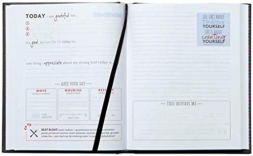 fitlosophy unisex adult Fitspiration 16 Week Guided Fitness and Gratitude Journal 8 W x 6 5 L Goal Getter, Black, 7 US