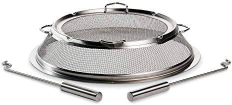 Solo Stove Bonfire Shield - Durable Stainless Steel Spark Protector Mesh Screen for Fire Pits, Keeps Pops and Hot Embers Contained for Safe Outdoor Fires, Includes Shield Removal Tools
