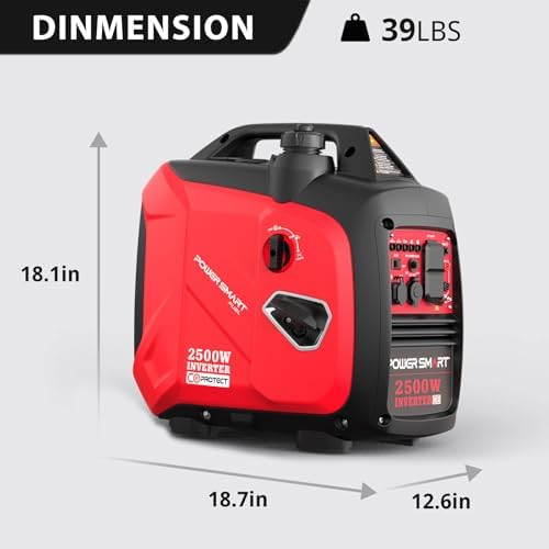 PowerSmart 2500-Watt Portable Inverter Generator with Quiet Technology and CO Protect