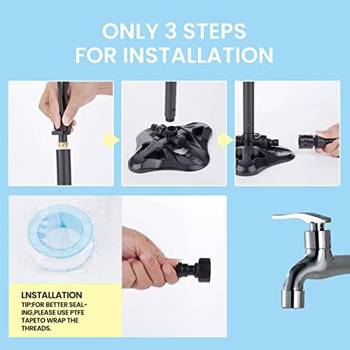 Standing Misters for Outside Patio: Portable Misting System for Cooling Outdoor - 26.5Ft Stand Misting Line with 31.5 Inch Height Water Mister for Yard Garden BBQ Party Pool Water Playing Sprinklers