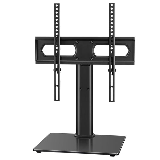 KKTONER Universal TV Stand Table Top TV Stand for 27 to 65 inch Height Adjustable TV Stand Mount with Tempered Glass Base LED tvs Max VEAS 400mm Hold up 77LBs