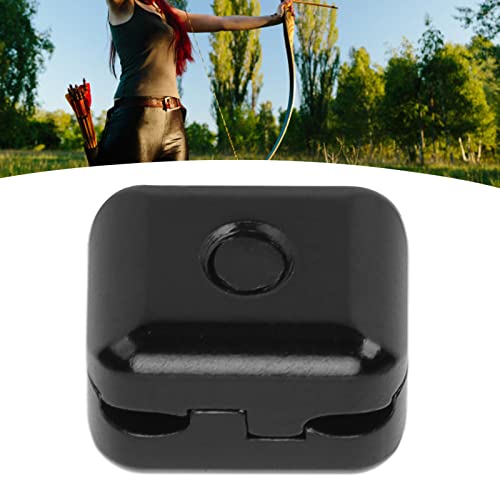 Qiilu Drop Away Arrow Rest Clamp Buckle Arrow Rest Clamp Buckle Aluminum Alloy Arrow Rest Cable Clamp Buckle Metal Fastener Clip Archery Bowstring Adjustment Knob for Compound Bow Drop (Black)
