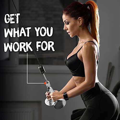 Yes4All Combo Tricep Rope/Tricep Pull Down Rope and V Bar Cable Attachment – Cable Bar for Strength Training (Tricep Rope + V Shaped Bar)