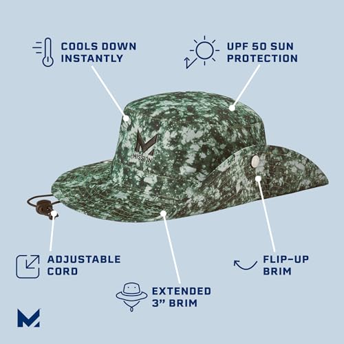 MISSION Cooling Bucket Hat, Honeydew Prism - Unisex Wide-Brim Hat for Men & Women - Lightweight, Foldable & Durable - Cools Up to 2 Hours - UPF 50 Sun Protection - Machine Washable