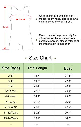 HOZIY Girls Gymnastics Leotards Size 6-7 6/7 Leotards With Shorts for Kids Dance Apparel