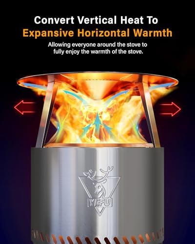 YEFU Fire Pit Heat Deflector for Solo Stove Bonfire 19.5", Portable 304 Stainless Steel Heat Diffuser Accessory for Firepit Captures and Redirects Warmth, Detachable Burner Cover Accessories