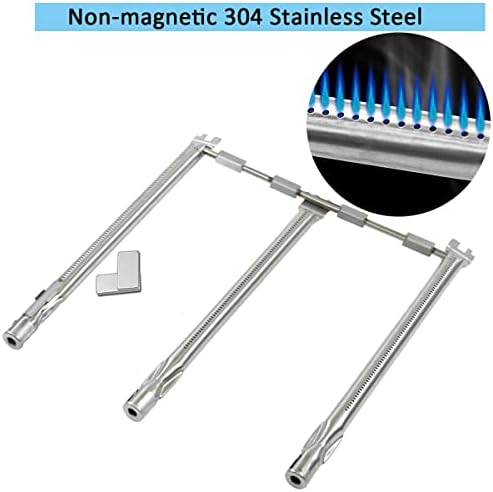 Spirit e310 7636 Flavorizer Bars & 69787 Grill Burner for Weber Spirit and Spirit II 300 Series E310 E320 E330 S310 S320 S330 68950 with Front Control, Grill Parts 15.3" Heat Plate, 18" Burner Tube