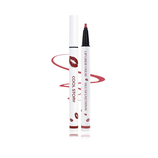Anokia Longwear Liquid Lip Liner, Cool Story Lip Liner Liquid, Benighty Liquid Lip Liner, 2-in-1 Waterproof Long-Lasting Matte Liquid Lipstick for Women (04#, 0.6ml)