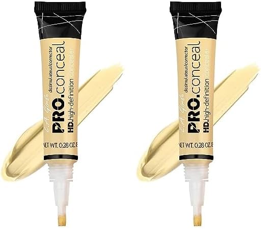 L.A. Girl Pro Conceal HD Concealer, Light Yellow Corrector, 0.28 Ounce (Pack of 2)