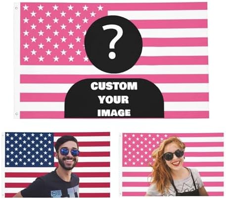 Custom Pink American Flag 3x5 Ft,Personalize Flags Design Your Image,Custom America Flags for Bedroom,Funny Tapestry Poster For Decorate Clubs Concerts Bars University Dormitories Living Rooms