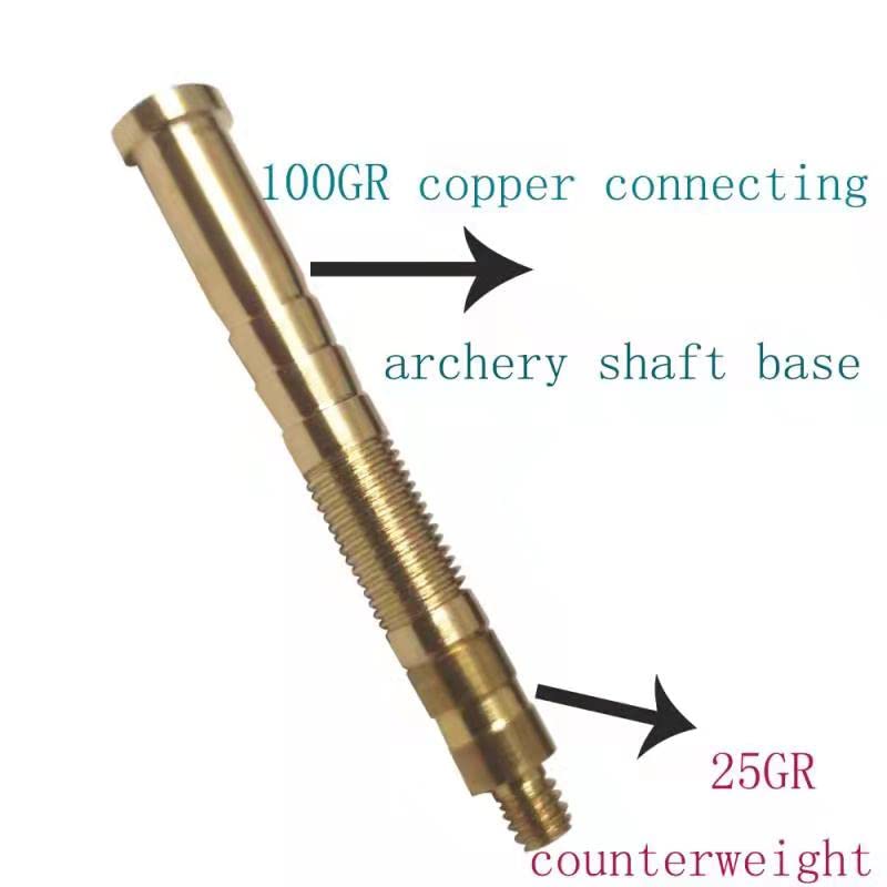 100 Grain Archery Arrow Copper Insert Screw Copper Brass Arrow Inserts Arrowheads Connector,for Diameter.244 Arrow Shaft Archery Accessories(12 PCS)
