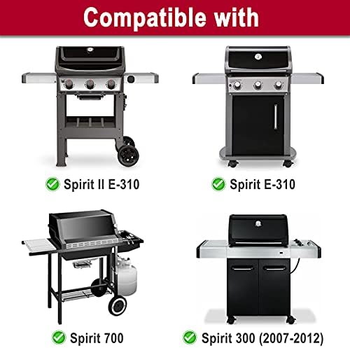 X Home 7638 Grill Grates Replacement for Weber Spirit 300 Series, E/S 310 & 320, Genesis Silver/Gold B & C Grill Replacement Parts, Cast Iron, 17.5 x 11.9 Inch, 2-Pack