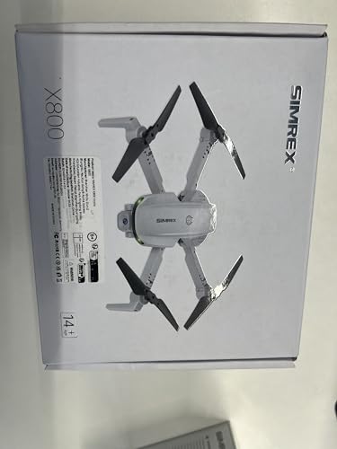 Simrex Drone With 1080P FPV Camera for Adults - Quadcopter Drone with Hover Stable, Foldable Mini Drones With One Key Start, Waypoint Fly, Headless Mode, Auto-Follow, 3D Flip, 3 Speeds, 2 Batteries, Easy for Beginners