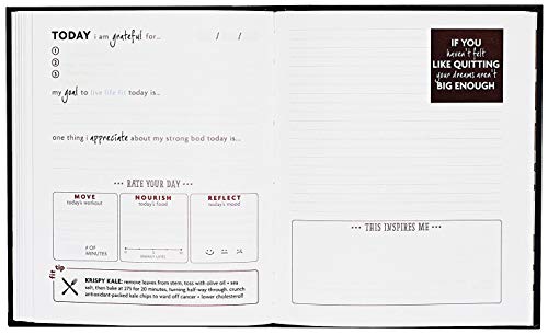 fitlosophy unisex adult Fitspiration 16 Week Guided Fitness and Gratitude Journal 8 W x 6 5 L Goal Getter, Black, 7 US