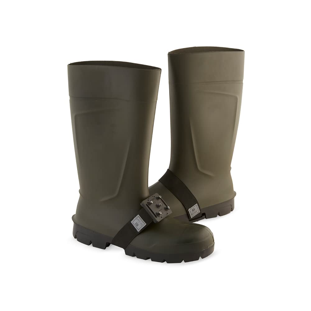 K1 Mid-Sole Ice Cleats - Rotatable Traction Aids For Shoes/Boots - Indoor/Outdoor, Climbing, Driving - High Profile - Black