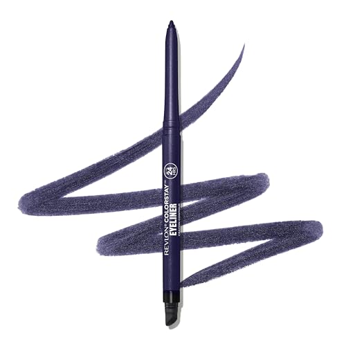 Revlon ColorStay Pencil Eyeliner with Built-in Sharpener, Waterproof, Smudgeproof, Longwearing Eye Makeup with Ultra-Fine Tip, Black Violet, 0.028 oz