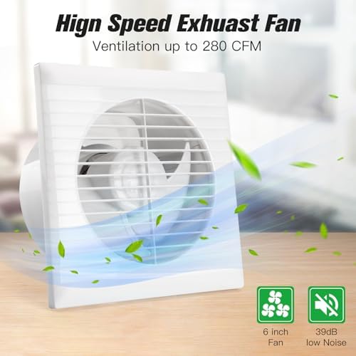 Solar Powered Exhaust Fan, 15W Solar Panel + 6" Ventilation Vent Fan for Outside Greenhouse, Chicken Coop, Shed, Pet House