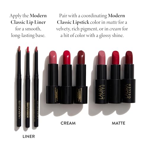 LAURA GELLER NEW YORK Modern Classic Lip Liner, Luxurious Creamy Long Lasting Lip Liner, Prevents Feathering and Fading, Sassy Spice