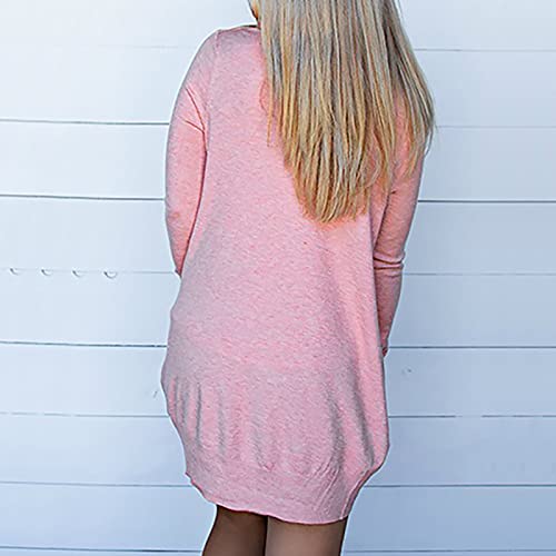 Lightweight Cardigan for Women 2024 Fall Casual Solid Long Sleeve Open Front Cardigans Outwear with Pockets