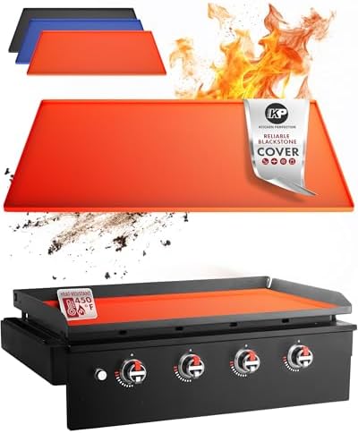 KITCHEN PERFECTION 36" Silicone Griddle Cover Mat For Blackstone Griddle 36 Inch –Hermetic Protection From Rust & Debris All Year, Fits All Blackstone 36 Inch Models -Heavy Duty Food Grade Silicone