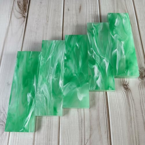 Uotowell Pre-Cut Epoxy Resin Scales Blanks for Decorative Inlays in Guitar Bodies, Necks, Engraved Knife Handle and Gun Grips - Amber