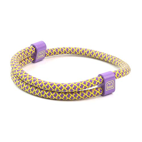 Dowling Brothers Paracord Adjustable Handmade Sport Bracelet (Purple and Yellow)