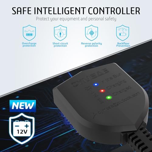 OYMSAE 30 Watt 12 Volt Solar Panel Solar Trickle Charger 30W 12V Portable Solar Battery Charger & maintainer with Cigarette Lighter Plug & Alligator Clip