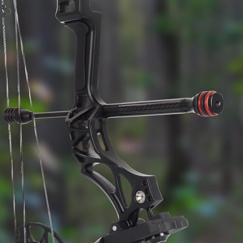 FENJANER Archery 8″ Bow Stabilizer- Carbon Fiber Bow Balance Bar with Damping System for Compound/Recurve Bow Hunting Archery Accessory Equipment (6 Inch)