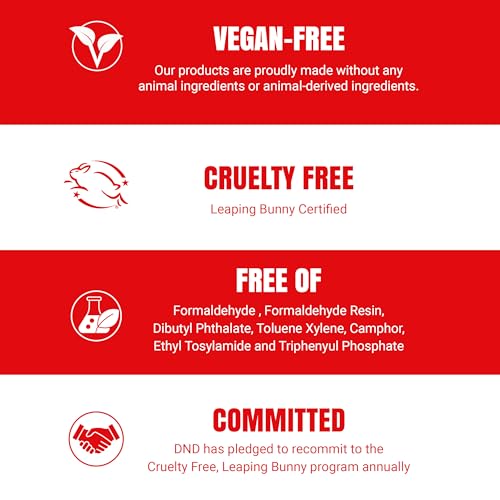 DND Diva Gel Polish Set, First Class Collection, UV/LED Gel Polish and Air Dry Nail Lacquer, Matching Chip-Free Polish Duo, 186 Peach Mimosa, 0.5 Fl Oz