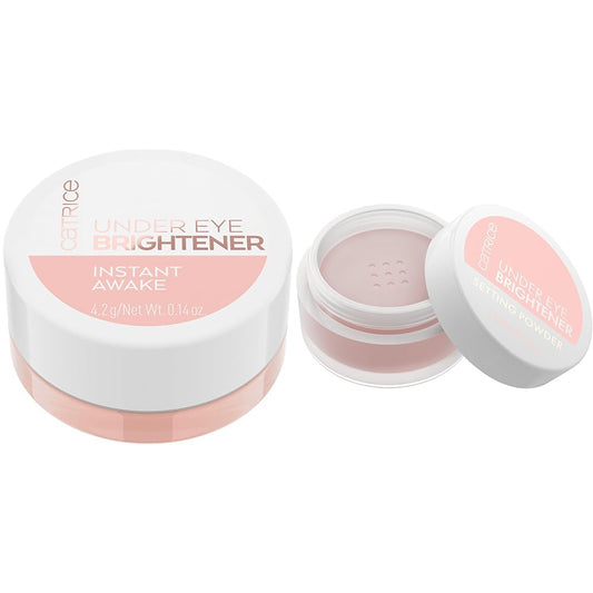 Catrice Under Eye Brightener & Setting Powder Bundle | 010 Light Rose | Hydrating Concealer & Brightening Powder | Vegan & Cruelty Free