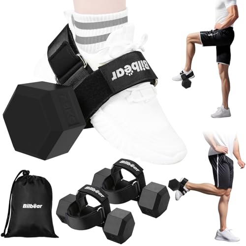 Tibialis Trainer Strap for Shin Splint Relief,Adjustable Dumbbell Foot Attachment for Hip Flexor Raises,Dumbbell ankle strap for weight Lifting,Relieve Leg Pain Increase Range of Motion