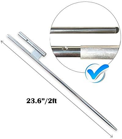 2 Packs Flag Pole Kit with Heavy Duty Ground Stake for Feather Flag Packed by Portable Durable Travel Bag,12 Feet Complete Swooper Flag Pole Kit for Business Advertising Flags Outdoor