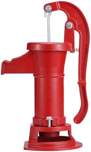 VEVOR Antique Well Hand Pitcher Pump, 25 ft Max Lift, Cast Iron Manual Hand Water Pump with Ergonomic Handle G1-5/8" Easy Installation, Old Fashioned for Outdoor Home Yard Garden Pond Farm