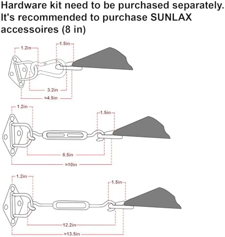 SUNLAX Sun Shade Sail 16' x 20' Dark Grey Rectangle Canopy Sail Shade Cover UV Block Permeable Sunshade Outdoor for Patio Backyard (We Make Custom Size)