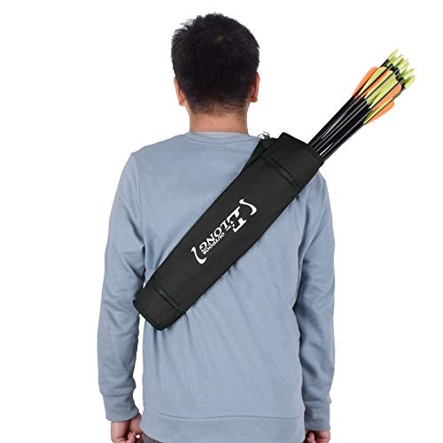 EOUS Archery Arrow Holder Youth Quiver for Kids Arrow Quiver Back and Hip Quivers Side Hip Arrow Bag,BLACK