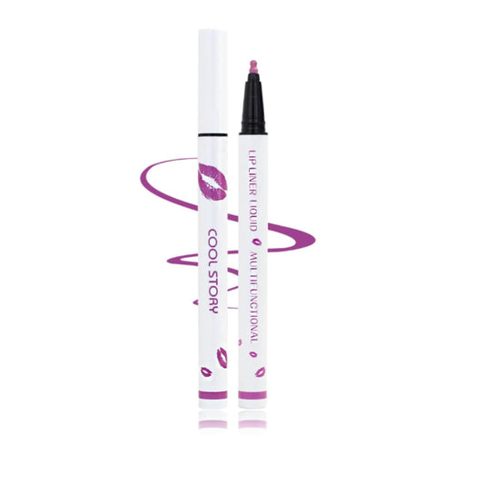 Anokia Longwear Liquid Lip Liner, Cool Story Lip Liner Liquid, Benighty Liquid Lip Liner, 2-in-1 Waterproof Long-Lasting Matte Liquid Lipstick for Women (08#, 0.6ml)