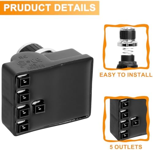 5 Outlet Pulse Igniter DHL-128 for Nexgrill 720-0925P 720-0830H 720-0830X 720-0783W 720-0882A 720-0888S Replacement Parts, Nexgrill 720-0830HM 720-0459 Tact Push Button Replacement Igniter Parts