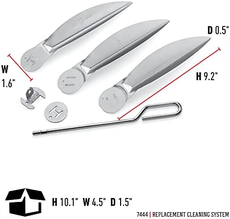 Weber 22-1/2-Inch One-Touch Cleaning System Kit for Grills, Silver