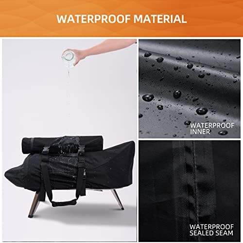 NOELIFE Carry Cover for Ooni Karu 12 and Karu 2 Pizza Oven, Waterproof Pizza Oven Accessories with Seperate Chimney Bag, with Bottom Straps for Fixation (Oven Not Included)