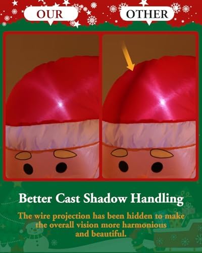 8 FT Hanging Christmas Inflatables Outdoor Decoration, Climbing Santa with Build-in LED, Blow Up Inflatable for Xmas Party, Holiday, Outdoor, Indoor, Yard, Garden, Lawn