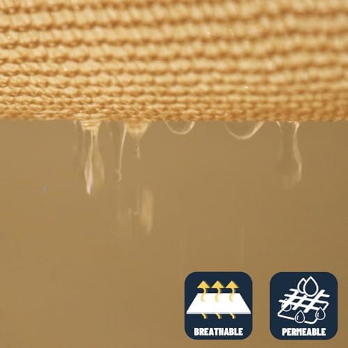 SUNNY GUARD Sun Shade Sail 16'x16'x16' Triangle Sand UV Block Sunshade for Backyard Yard Deck Patio Garden Outdoor Activities and Facility(We Make Custom Size)