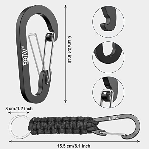 EOTW Paracord Keychain Clip Carabiner Paracord Lanyard for Keys Men Women 2Pack