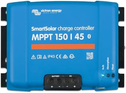 Victron Energy SmartSolar MPPT Solar Charge Controller (Bluetooth) - Charge Controllers for Solar Panels - 150V, 45 amp, 12/24/36/48-Volt