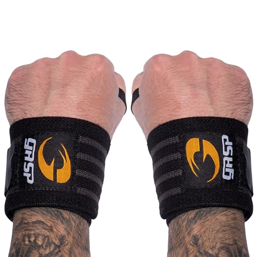 Gasp Hardcore Wrist Wraps 13” | Weightlifting Wrist Support for Men & Women | Best Gym Wrist Straps with Thumb Loop for Powerlifting Competition, Strength Training, Bodybuilding
